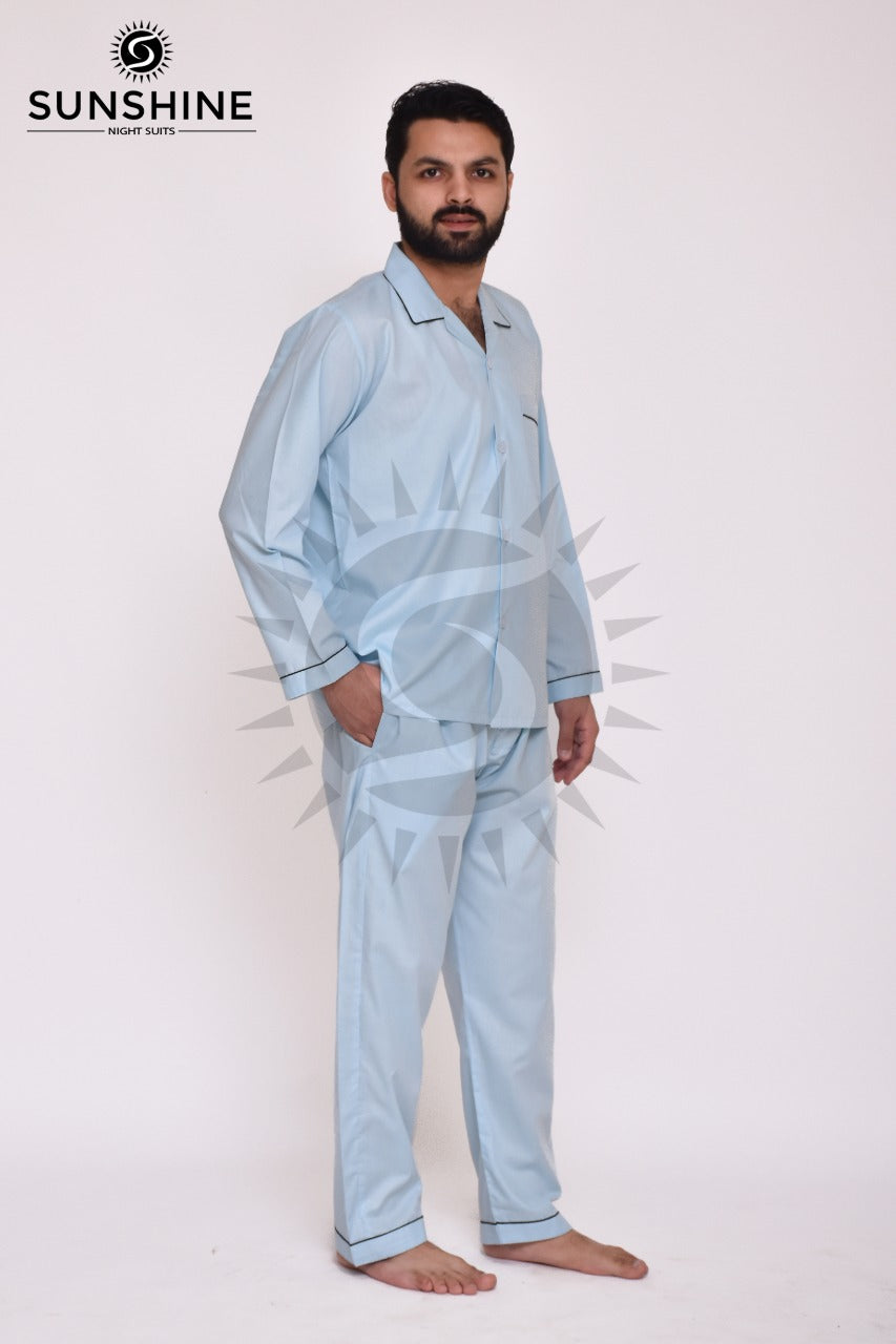 Gents Plain Nightwear | Powder Blue