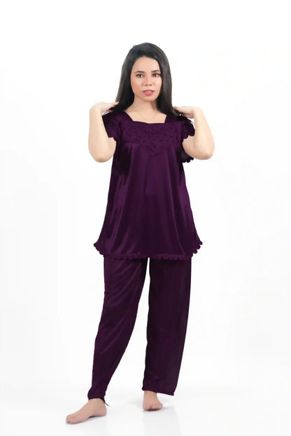 Purple Silk Jersey Pajama 2500-H