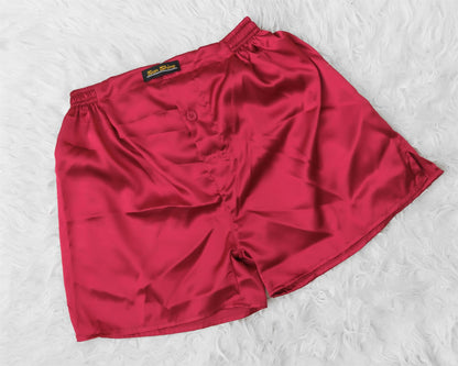 Silk Boxer Shorts Red