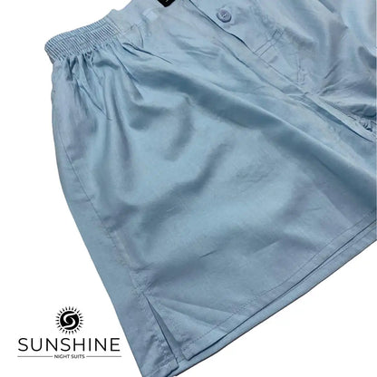 Sky Blue Cotton Boxer Shorts