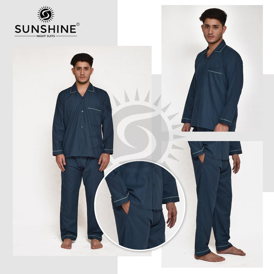 Gents Plain Nightwear Teal