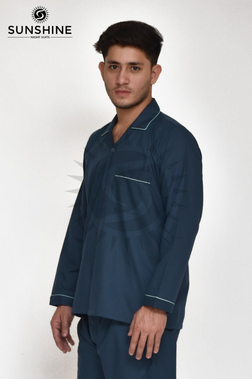 Gents Plain Nightwear Teal