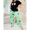 Black Avacado Print Shirt With Green Avacado Printed Trouser (FA-497)