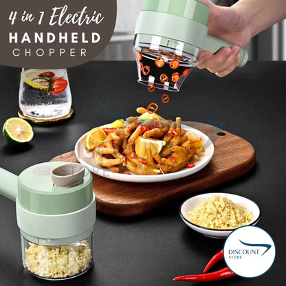 Dual Purpose Electric Handheld Food Chopper & Slicer