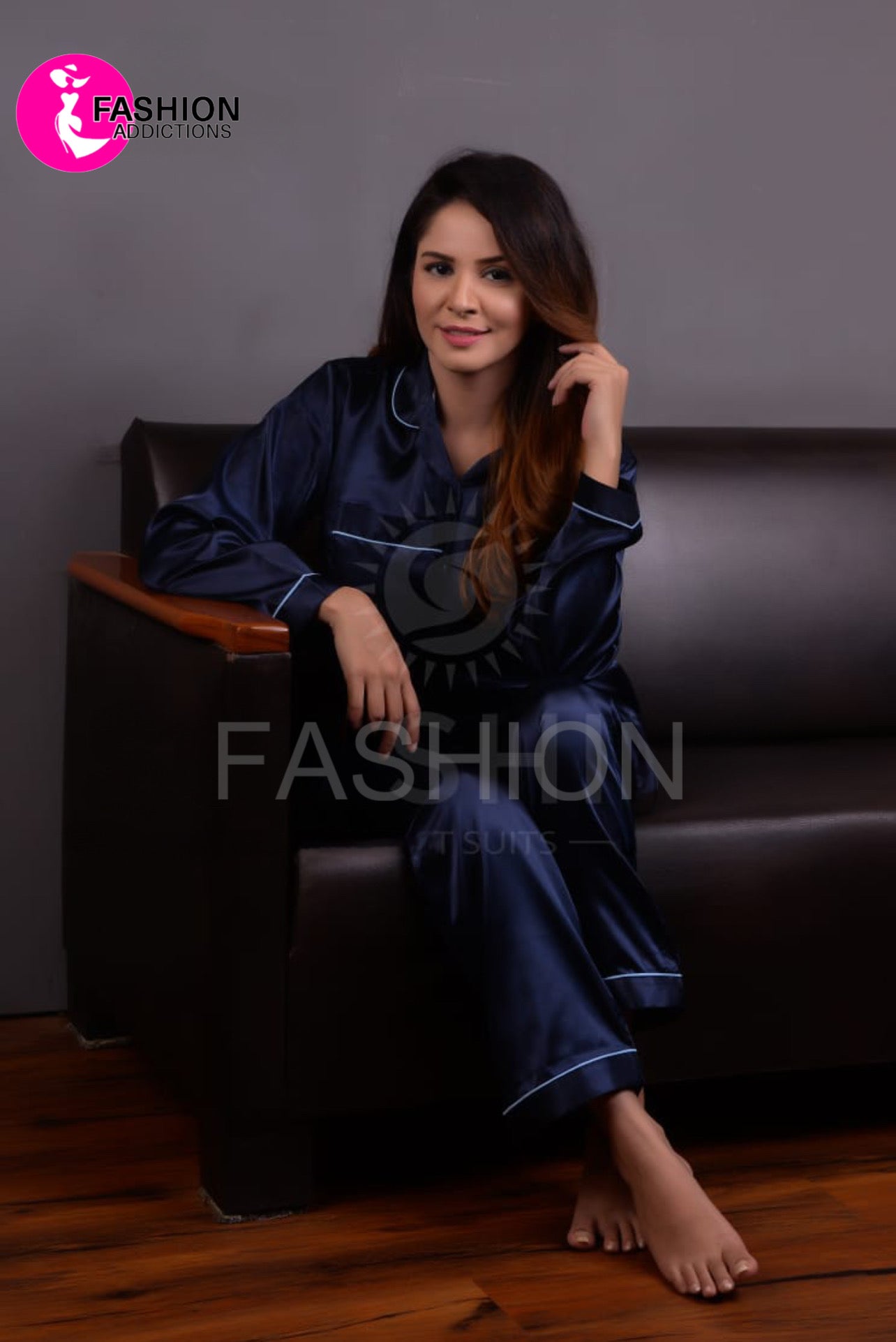 Silk Nightwear For Women | Navy Blue