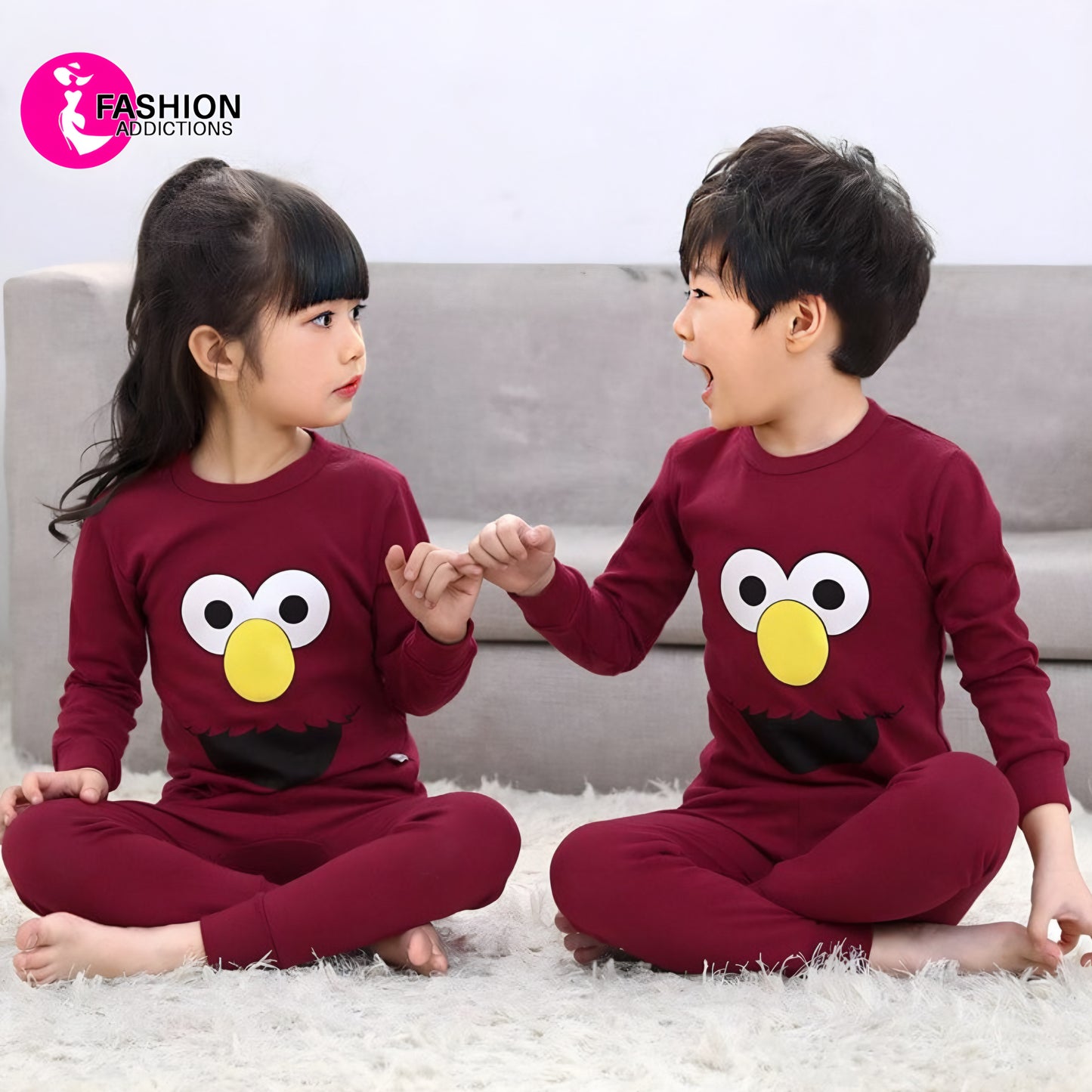 Kids Cotton Jersey Nightwear | Maroon