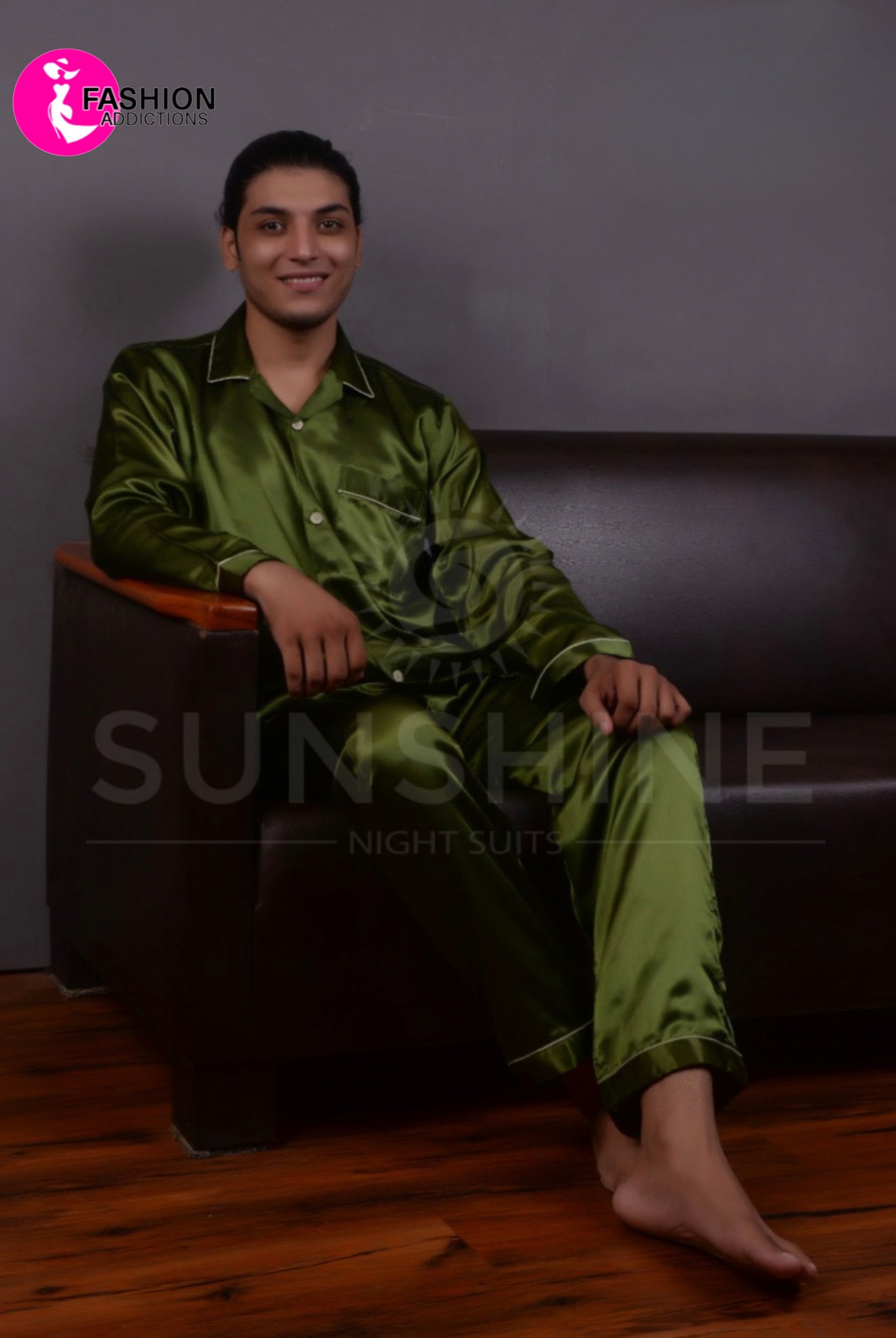 Silk Nightwear For Men | Forest Green