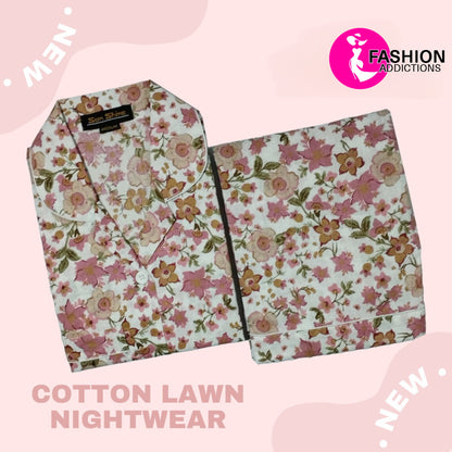 Lawn Nightdress Pink Lily