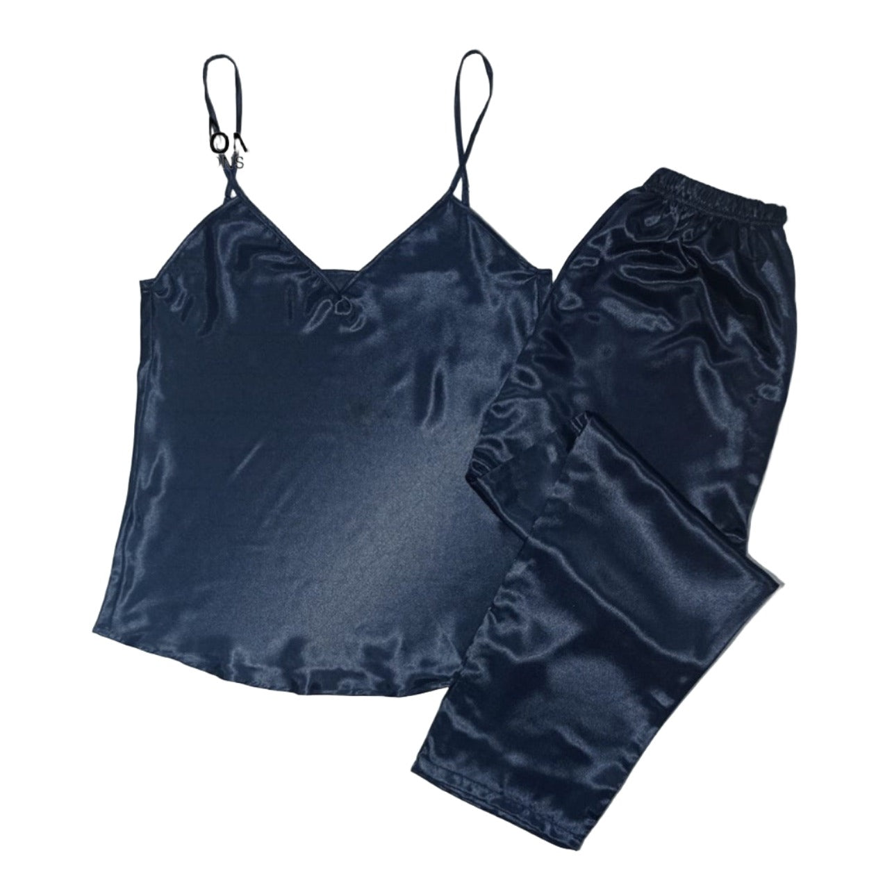 Silk Cami And Pajama Set For Women | Navy Blue