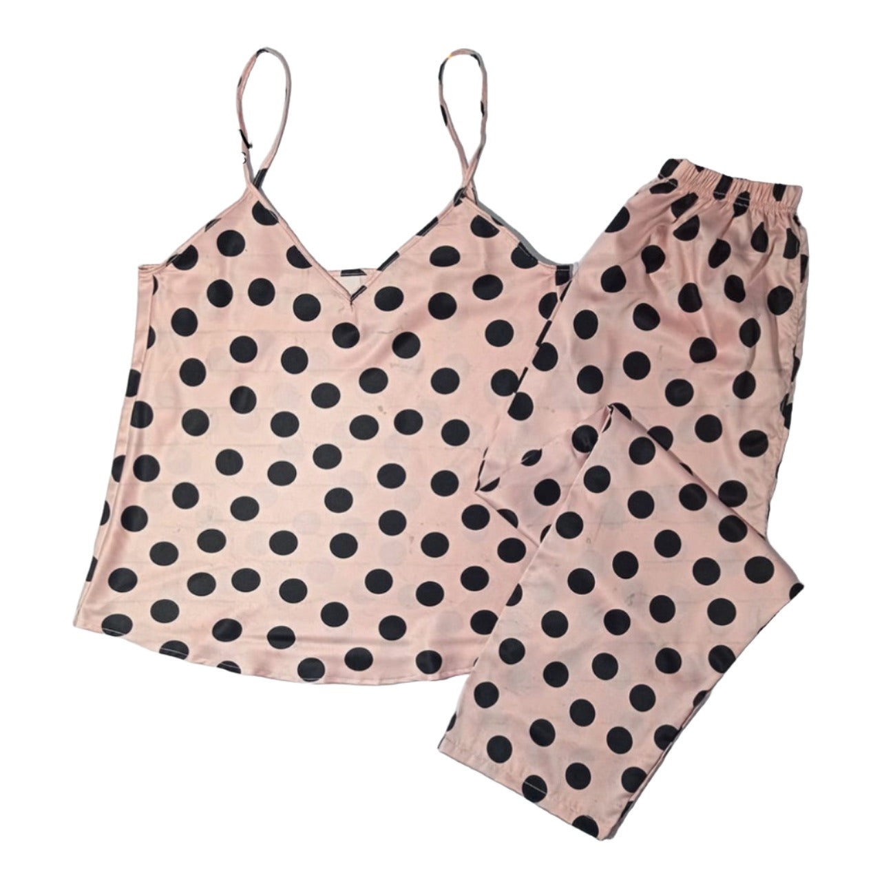 Silk Cami Pajama Set For Women | Polka Dots