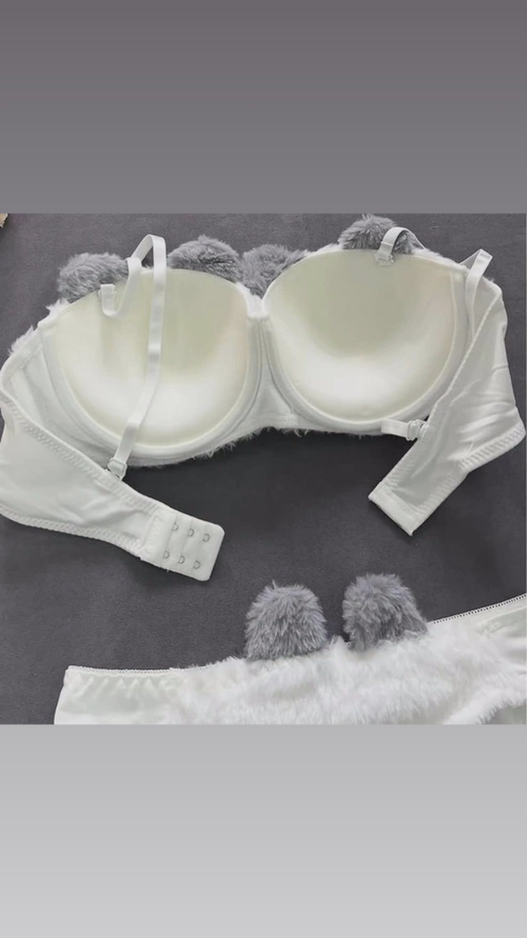 White Bear Bra Panty Set