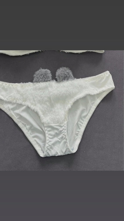 White Bear Bra Panty Set