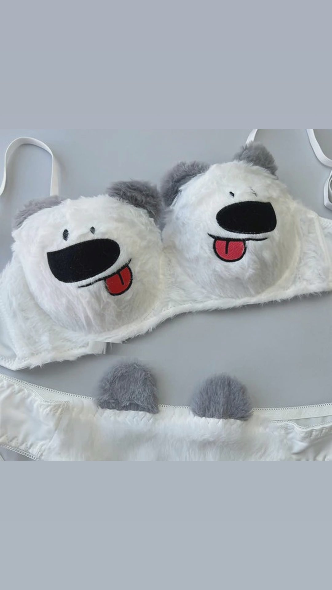 White Bear Bra Panty Set